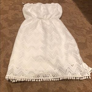 Women’s Lily Pulitzer White Lace Strapless Dress